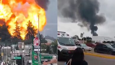 Explosión de una pipa de combustible en Puebla