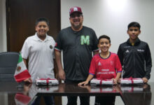 Los niños mundialistas de Tamaulipas fueron recibidos y reconocidos por el secretario de Educación del estado
