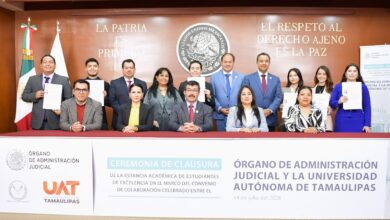 Estudiantes de excelencia de la UAT concluyen estancia en el Órgano de Administración Judicial del Poder Judicial Federal.