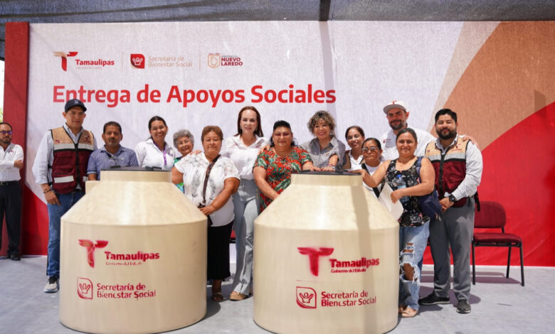 Activan entrega de tinacos en Nuevo Laredo