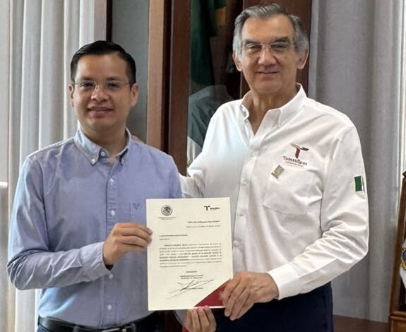 El Gobernador Américo Villarreal nombró a Jesús Alejandro Rincón Herrera como director de Relaciones Públicas, Compromisos y Atención Ciudadana del Gobierno de Tamaulipas.