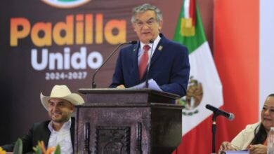 Américo Villarreal instruyó rehabilitar la vía Plan de Ayala-San Patricio y destacó que Padilla ha recibido cerca de 731 mdp en recursos estatales y federales.