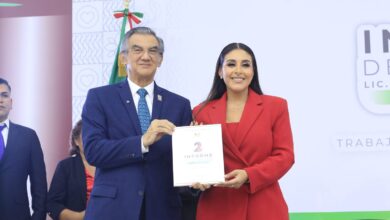 Al acudir al segundo informe de la alcaldesa Glynnis Jiménez, el gobernador señaló que La Pesca, en Soto la Marina, recibió 150 mil visitantes durante Semana Santa de 2026.