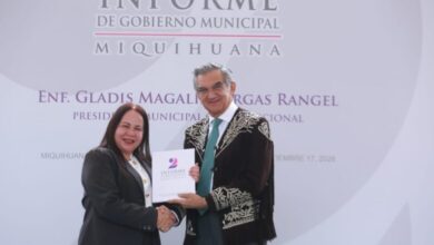 El gobernador Américo Villarreal acompañó a la alcaldesa Gladis Magalis Vargas durante su Segundo Informe de Gobierno en Miquihuana.