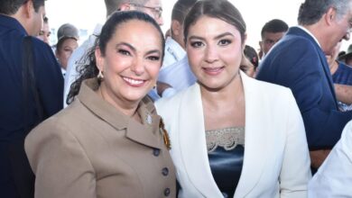 La senadora Olga Sosa acompañó al gobernador Américo Villarreal durante los informes de gobierno de Antiguo y Nuevo Morelos.