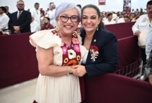 La senadora Olga Sosa Ruíz acompañó al gobernador Américo Villarreal durante los informes de gobierno de Soto la Marina y Aldama, donde se destacaron obras y programas de bienestar.
