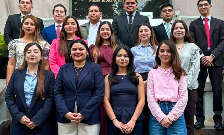 Nueve egresados de la UAT se incorporaron al Órgano de Administración Judicial de la SCJN, como primera generación vinculada a este organismo.
