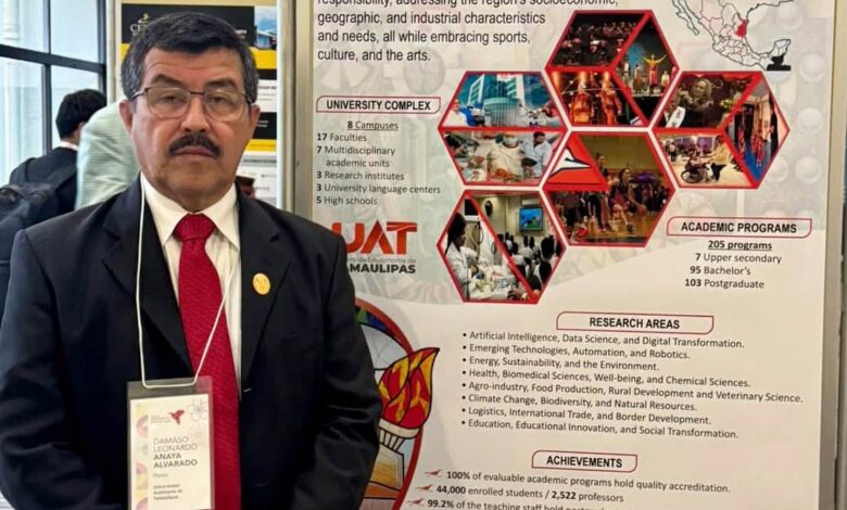 El rector de la UAT, Dámaso Anaya Alvarado, participó como moderador y copresidente de una mesa académica en la VII Cumbre de Rectores México-Japón.