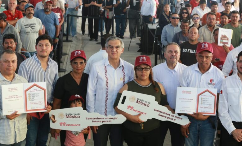 Infonavit reportó que ya contrató 43 mil de las 60 mil viviendas previstas para Tamaulipas dentro del Programa Vivienda para el Bienestar.