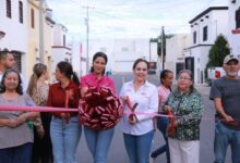 Carmen Lilia Canturosas encabezó la entrega de obras viales y sanitarias en las colonias Nueva Victoria, Buenavista y Campestre, con una inversión cercana a los 6 millones de pesos.