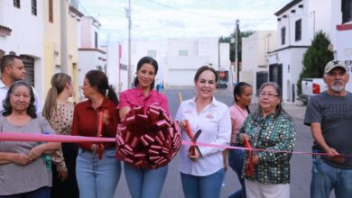 Carmen Lilia Canturosas encabezó la entrega de obras viales y sanitarias en las colonias Nueva Victoria, Buenavista y Campestre, con una inversión cercana a los 6 millones de pesos.