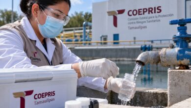 Coepris mantiene la vigilancia sanitaria del agua para consumo humano en Tamaulipas y reporta una cobertura de cloración del 97%.