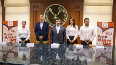 El rector Dámaso Anaya Alvarado presentó el programa de la Feria del Libro UAT 2026, que se realizará del 31 de octubre al 8 de noviembre en Tampico.