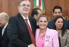 La senadora Olga Sosa Ruiz destacó los indicadores de inversión y comercio exterior presentados por el secretario de Economía, Marcelo Ebrard, ante el Senado.