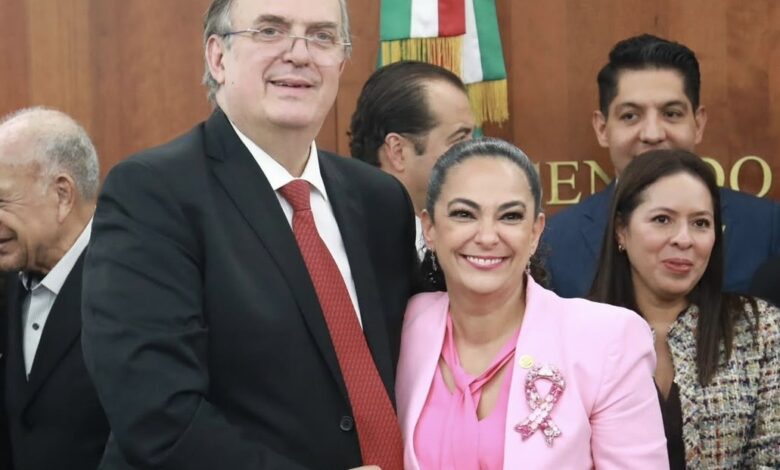 La senadora Olga Sosa Ruiz destacó los indicadores de inversión y comercio exterior presentados por el secretario de Economía, Marcelo Ebrard, ante el Senado.