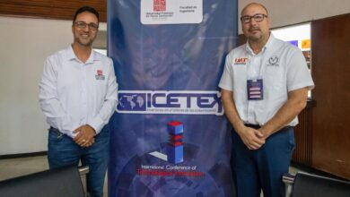 Fernando Ortiz Rodríguez, director del Instituto de Inteligencia Artificial de la UAT, durante su participación en el 13.º Encuentro Internacional de Innovación Tecnológica, en Ocaña, Colombia.