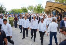 Américo Villarreal y Dámaso Anaya encabezaron la inauguración de nuevos espacios en la Facultad de Comercio de la UAT en Nuevo Laredo.