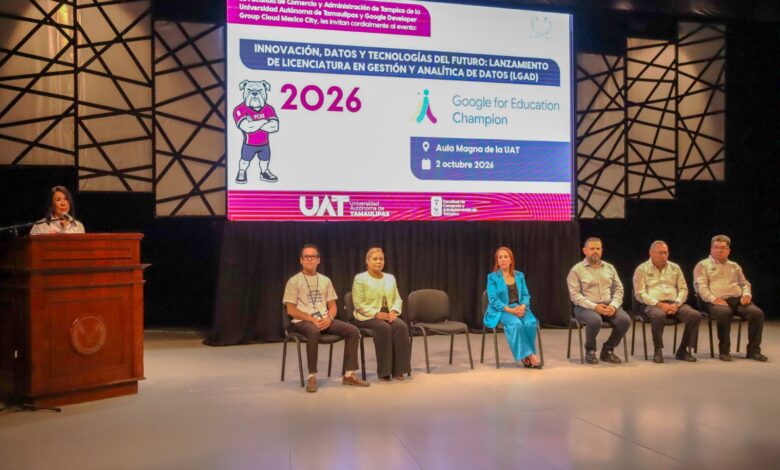 La UAT presentó la Licenciatura en Gestión y Analítica de Datos, que comenzará en enero de 2027 en la Facultad de Comercio y Administración de Tampico.