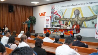 Autoridades universitarias inauguraron la jornada académica por el décimo aniversario de la Biblioteca Central Victoria de la UAT.