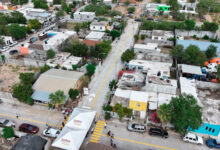 Carmen Lilia Canturosas entregó cuatro obras de pavimentación en la colonia Francisco Villa, con inversión de 6.9 millones de pesos.