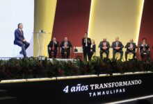 Integrantes del gabinete estatal presentaron avances de resultados de sus dependencias durante el encuentro “Cuatro años transformando Tamaulipas”.