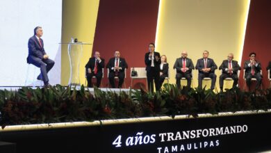 Integrantes del gabinete estatal presentaron avances de resultados de sus dependencias durante el encuentro “Cuatro años transformando Tamaulipas”.