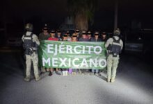 Elementos del Ejército Mexicano y de la Guardia Nacional liberaron a 11 personas durante un operativo de vigilancia en Nuevo Laredo.