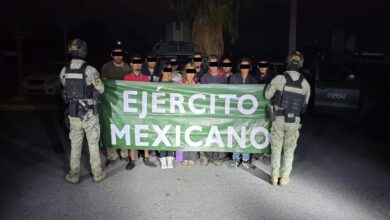 Elementos del Ejército Mexicano y de la Guardia Nacional liberaron a 11 personas durante un operativo de vigilancia en Nuevo Laredo.